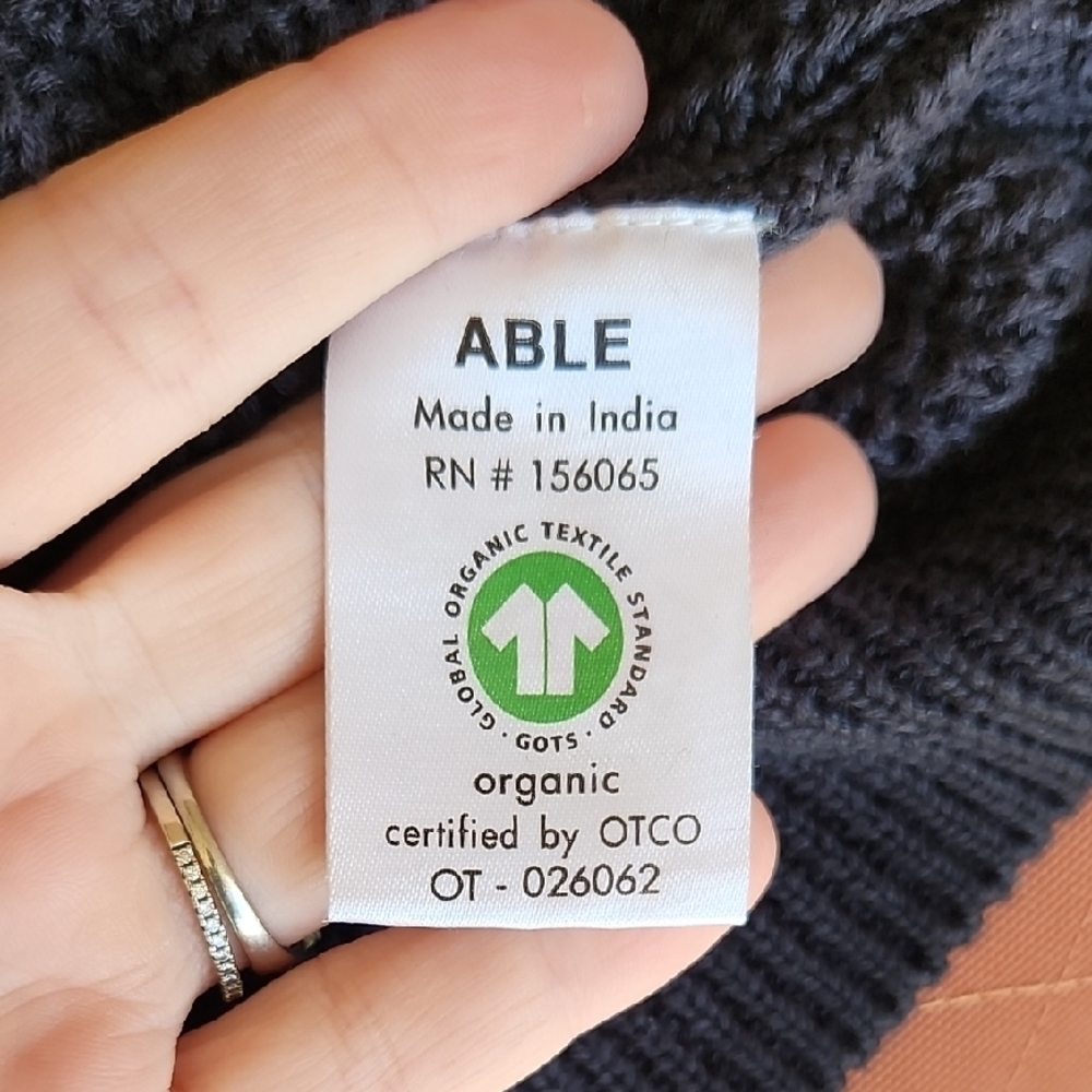 Able Marlene Black Button-Up Cardigan, Size XL - Picture 9 of 10